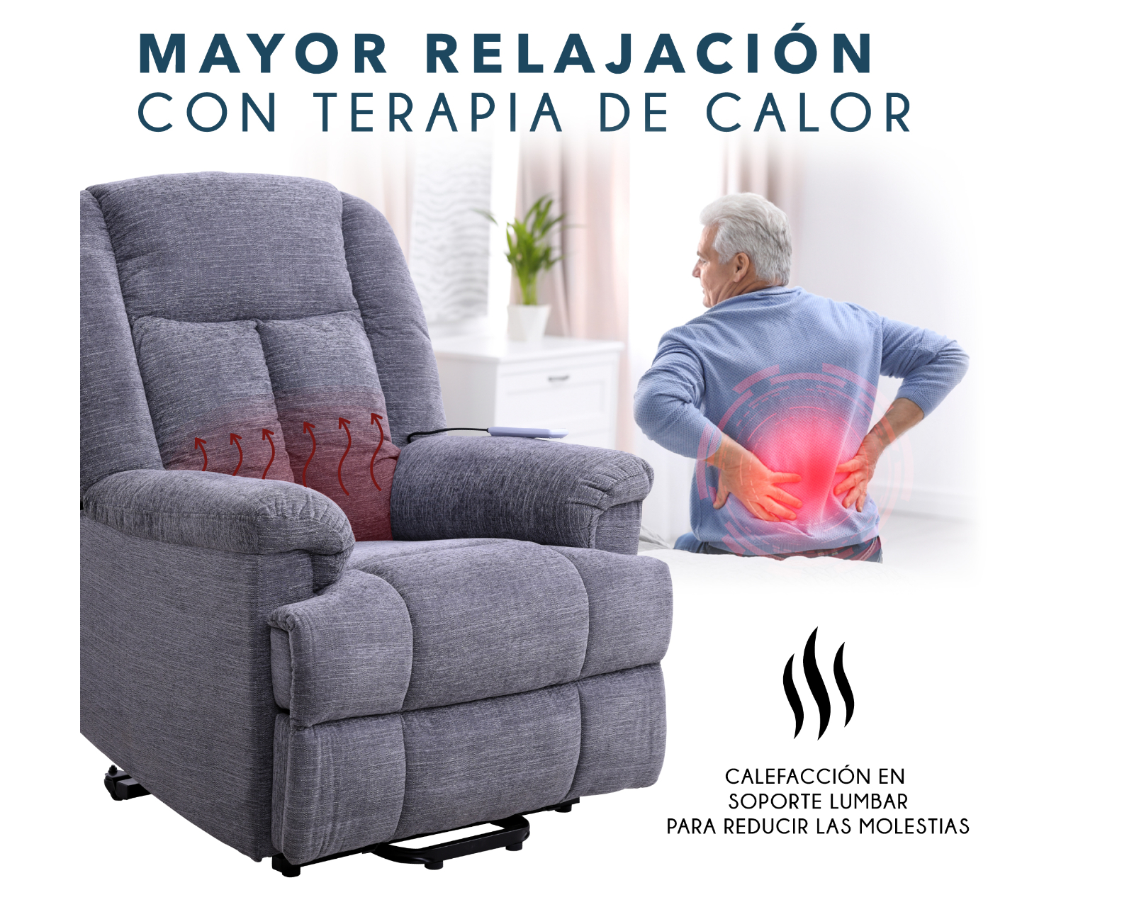 Foto 5 | Sillón Reclinable Eléctrico Cosmobel Ixia color Gris