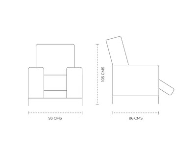 Foto 8 | Sillón Reclinable Eléctrico Cosmobel Ixia color Gris