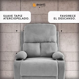 Foto 3 | Sillón Reclinable Manual Brady Gris con Porta Vasos