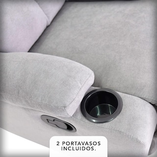 Foto 4 | Sillón Reclinable Manual Brady Gris con Porta Vasos