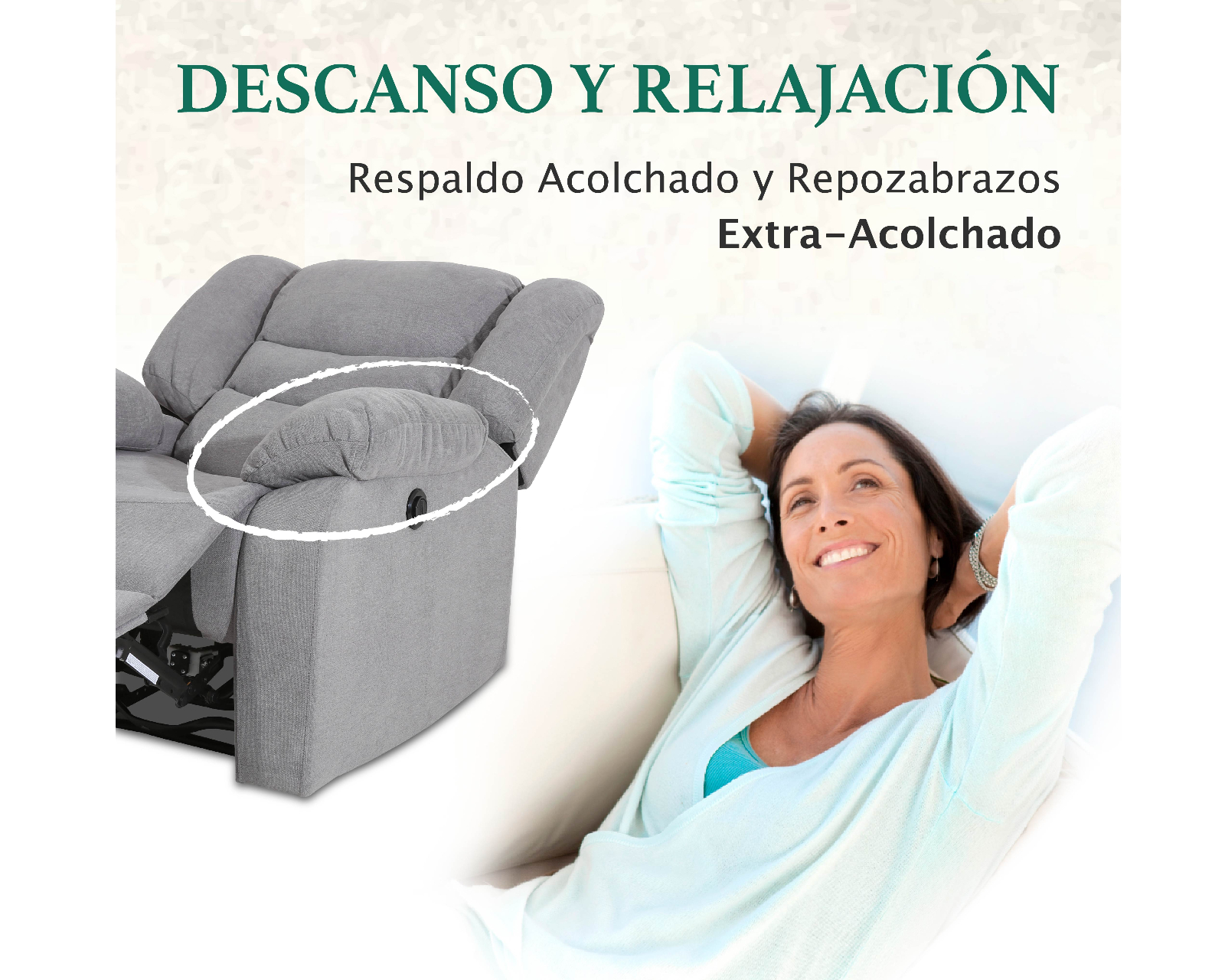 Foto 3 pulgar | Sillón Reclinable Eléctrico Cosmobel Milán color Gris de Tela
