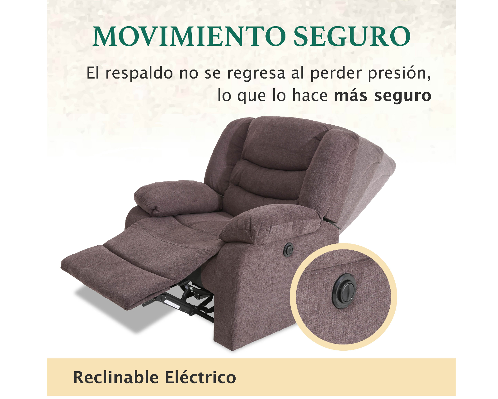 Foto 4 pulgar | Sillón Reclinable Cosmobel Milán color Café