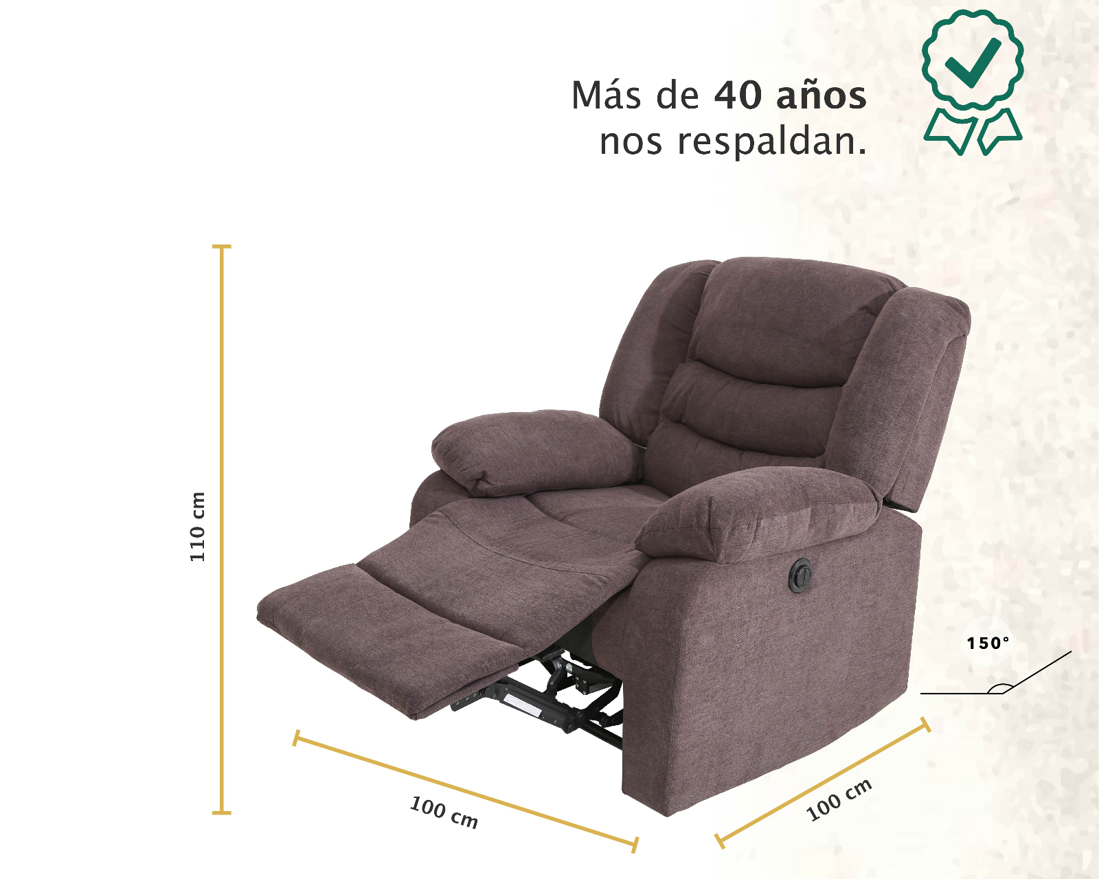 Foto 6 pulgar | Sillón Reclinable Cosmobel Milán color Café