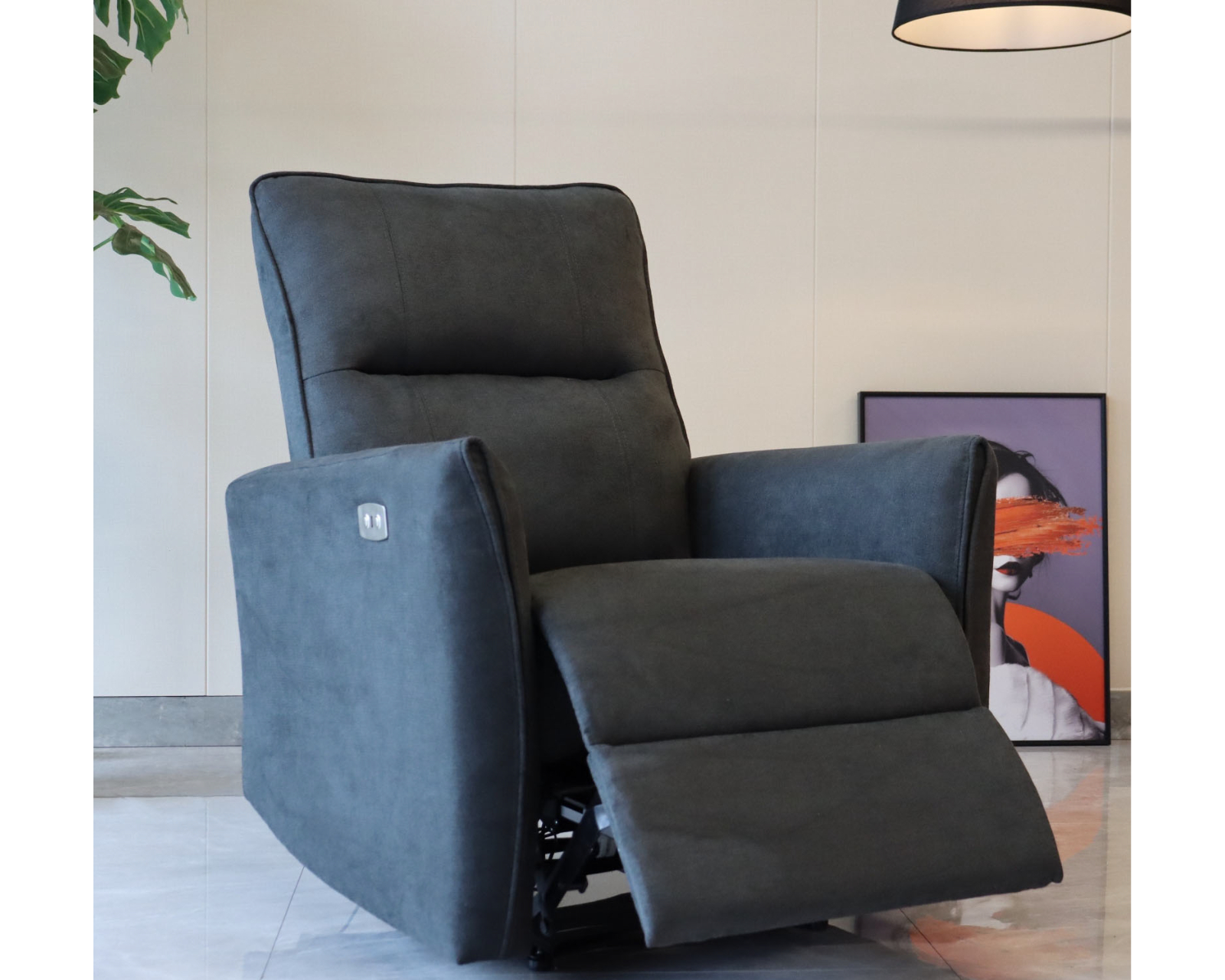 Foto 3 pulgar | Sillón Reclinable Eléctrico Cosmobel Abdel color Gris