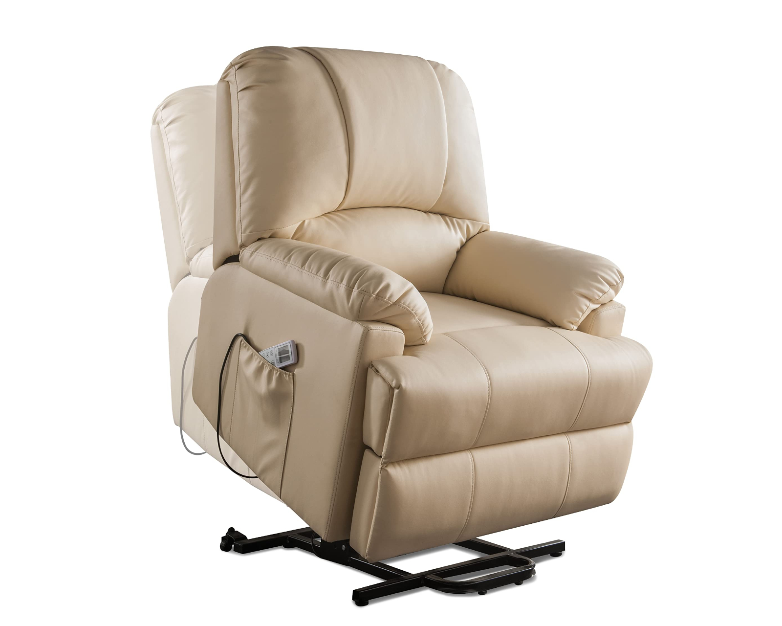 Foto 2 pulgar | Sillón Reclinable Eléctrico Cosmobel Ixora color Beige de Vinipiel
