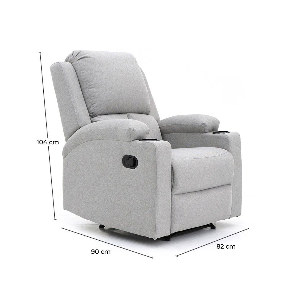 Foto 6 pulgar | Sillón Vanlig Toscano Reclinable color Gris
