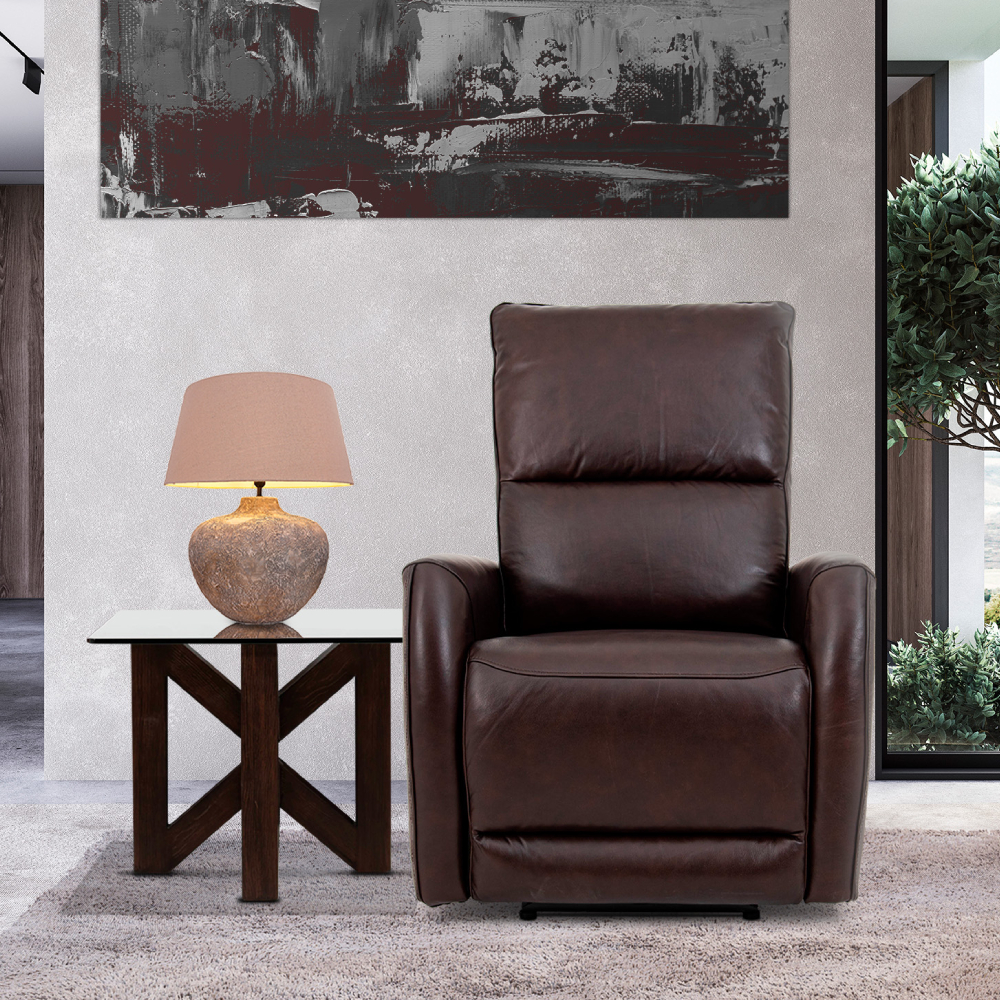 Foto 3 pulgar | Sillón Reclinable Eléctrico de Piel Cosmobel Jermell Marrón