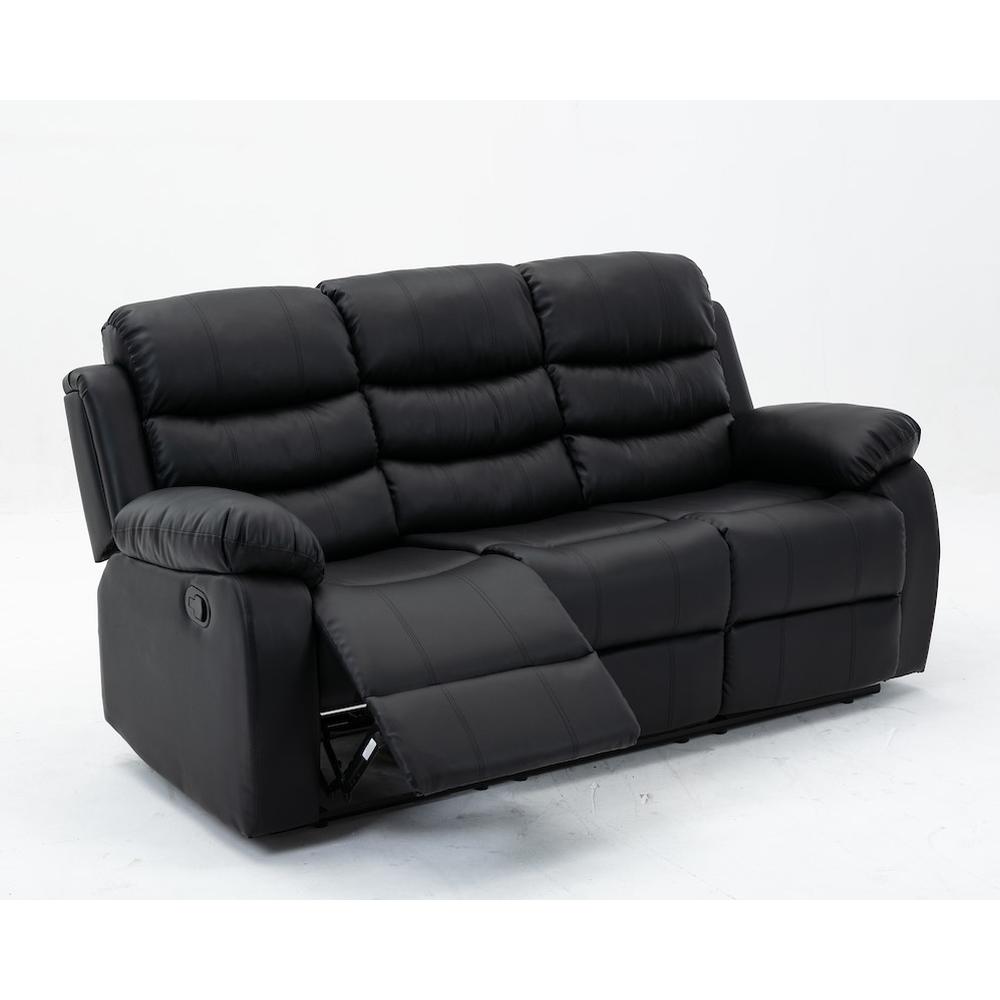 Foto 3 pulgar | Sillón Reposet Reclinable Midtown Concept Negro 3 Personas