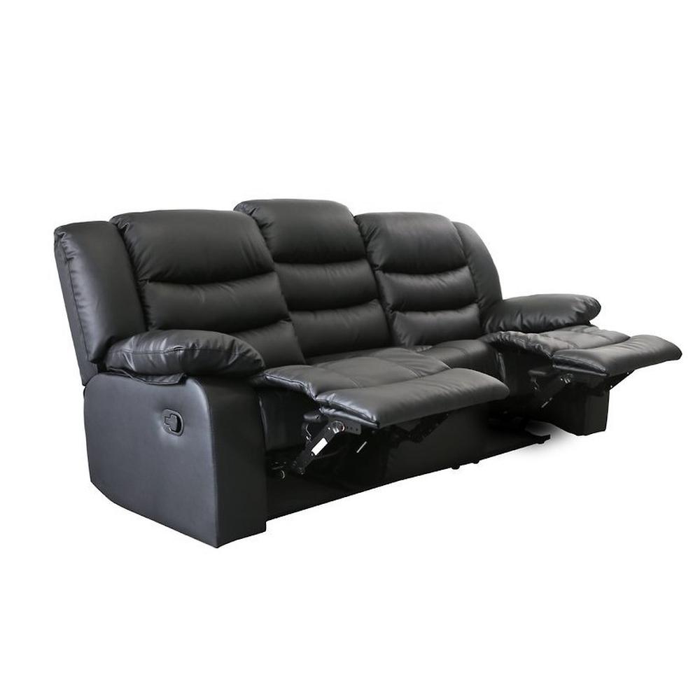 Foto 4 pulgar | Sillón Reposet Reclinable Midtown Concept Negro 3 Personas