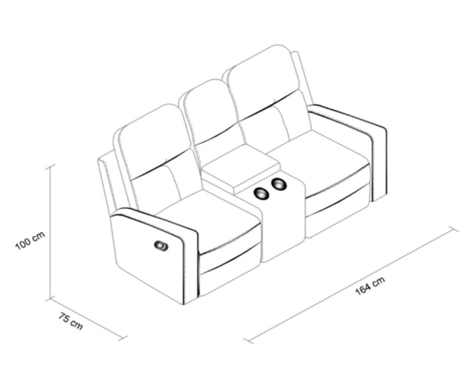 Foto 9 pulgar | Love Seat Reclinable Easy Living Moon Gris Claro