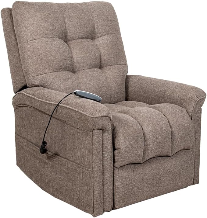Foto 3 pulgar | Sillon Reclinable Electrico con Elevador Cosmobel Acantha Café