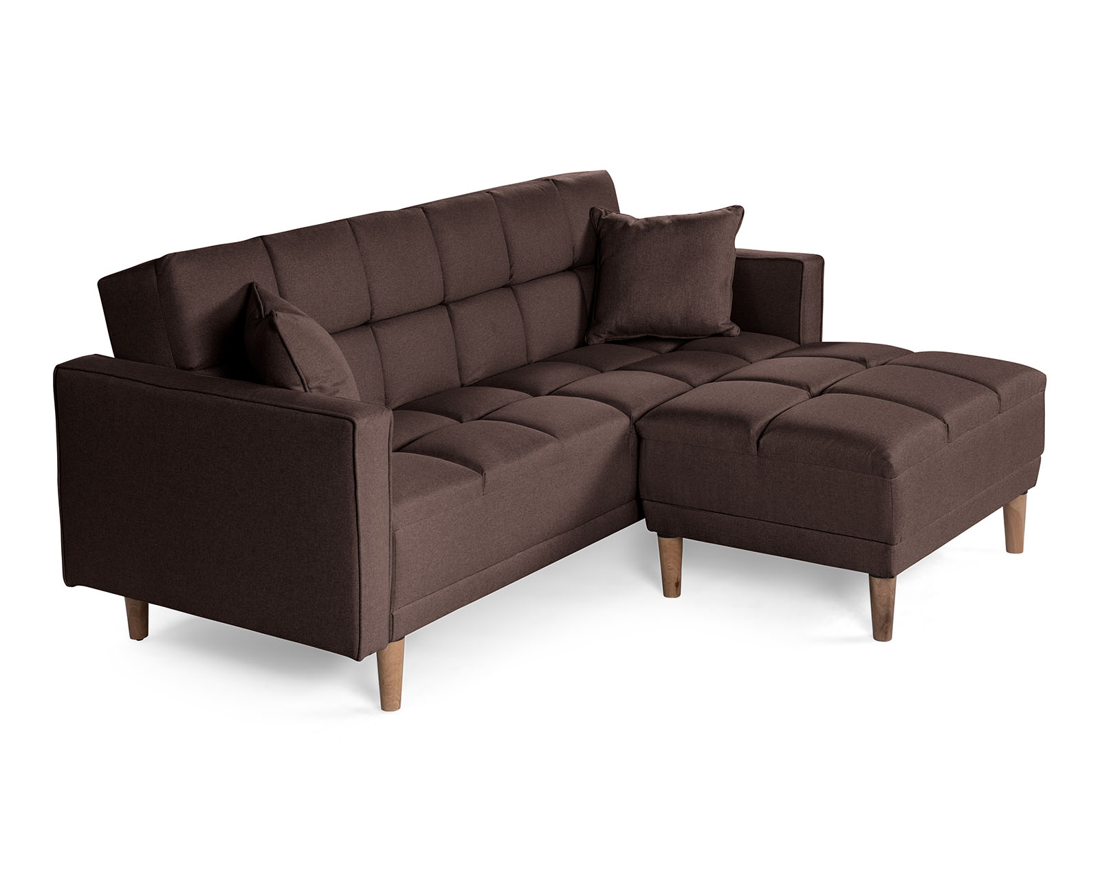 Foto 3 | Sala Modular Sofá Cama Reversible de Lino Chocolate Mykolo Makora