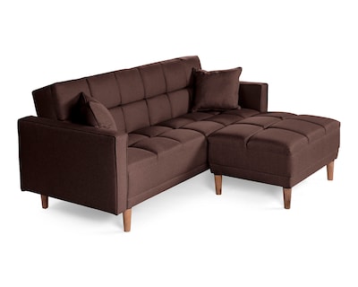 Foto 3 | Sala Modular Sofá Cama Reversible de Lino Chocolate Mykolo Makora