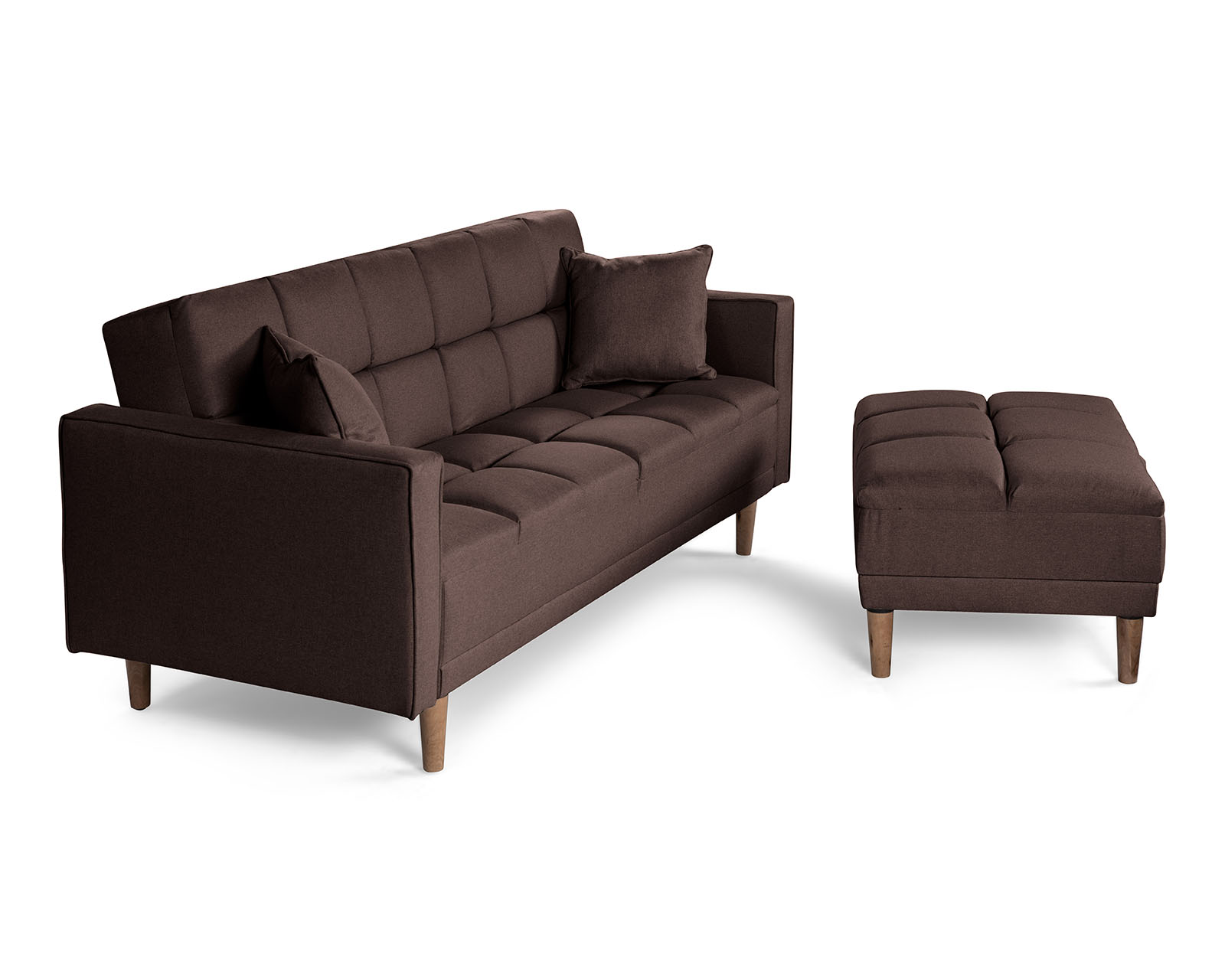 Foto 4 | Sala Modular Sofá Cama Reversible de Lino Chocolate Mykolo Makora