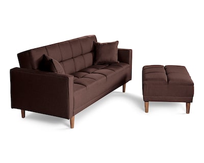 Foto 4 | Sala Modular Sofá Cama Reversible de Lino Chocolate Mykolo Makora