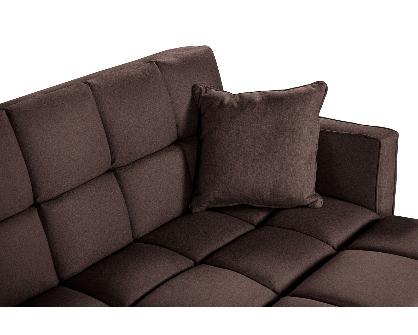 Foto 7 pulgar | Sala Modular Sofá Cama Reversible de Lino Chocolate Mykolo Makora