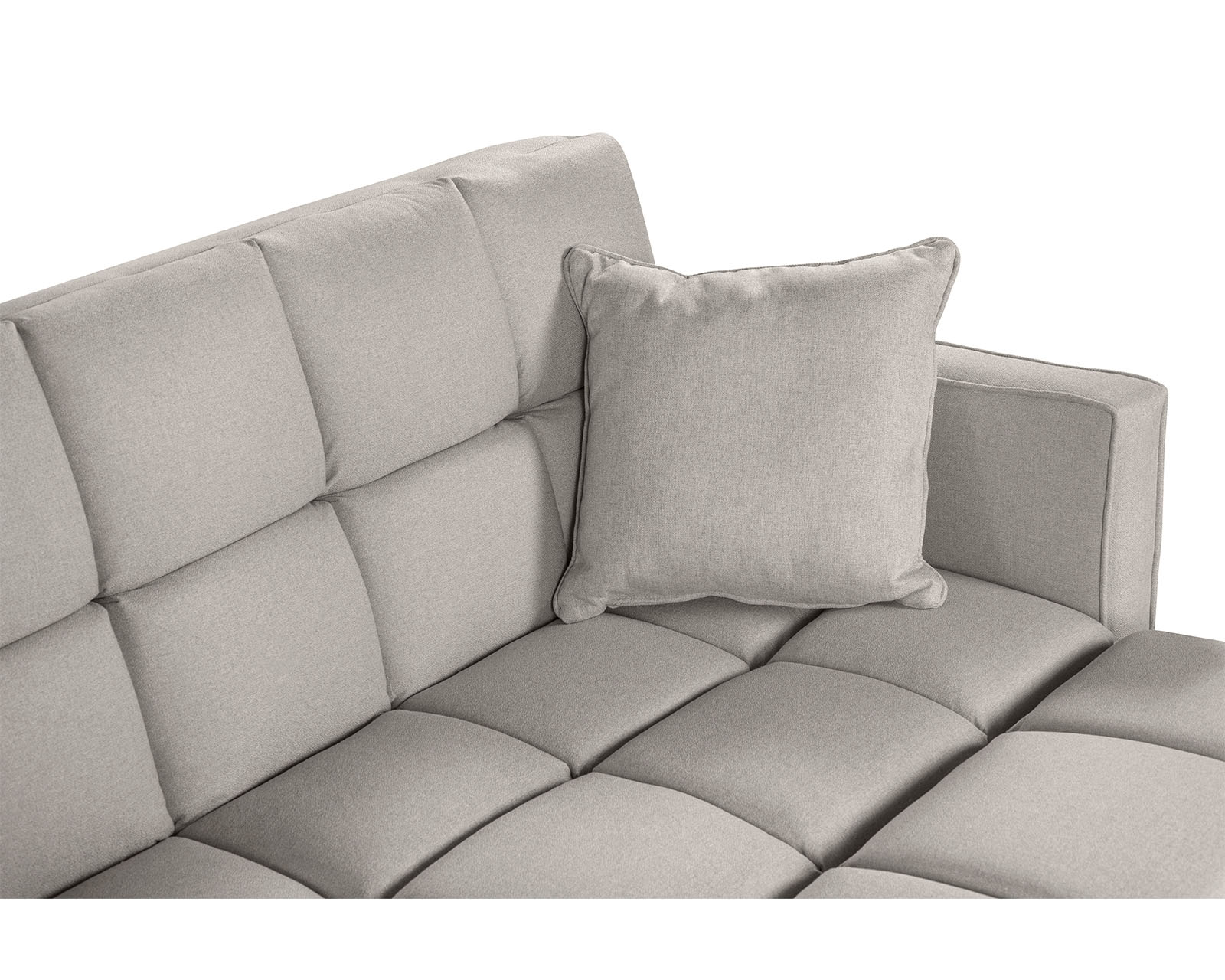 Foto 7 pulgar | Sala Modular Sofá Cama Reversible de Lino Gris Claro Mykolo Makora