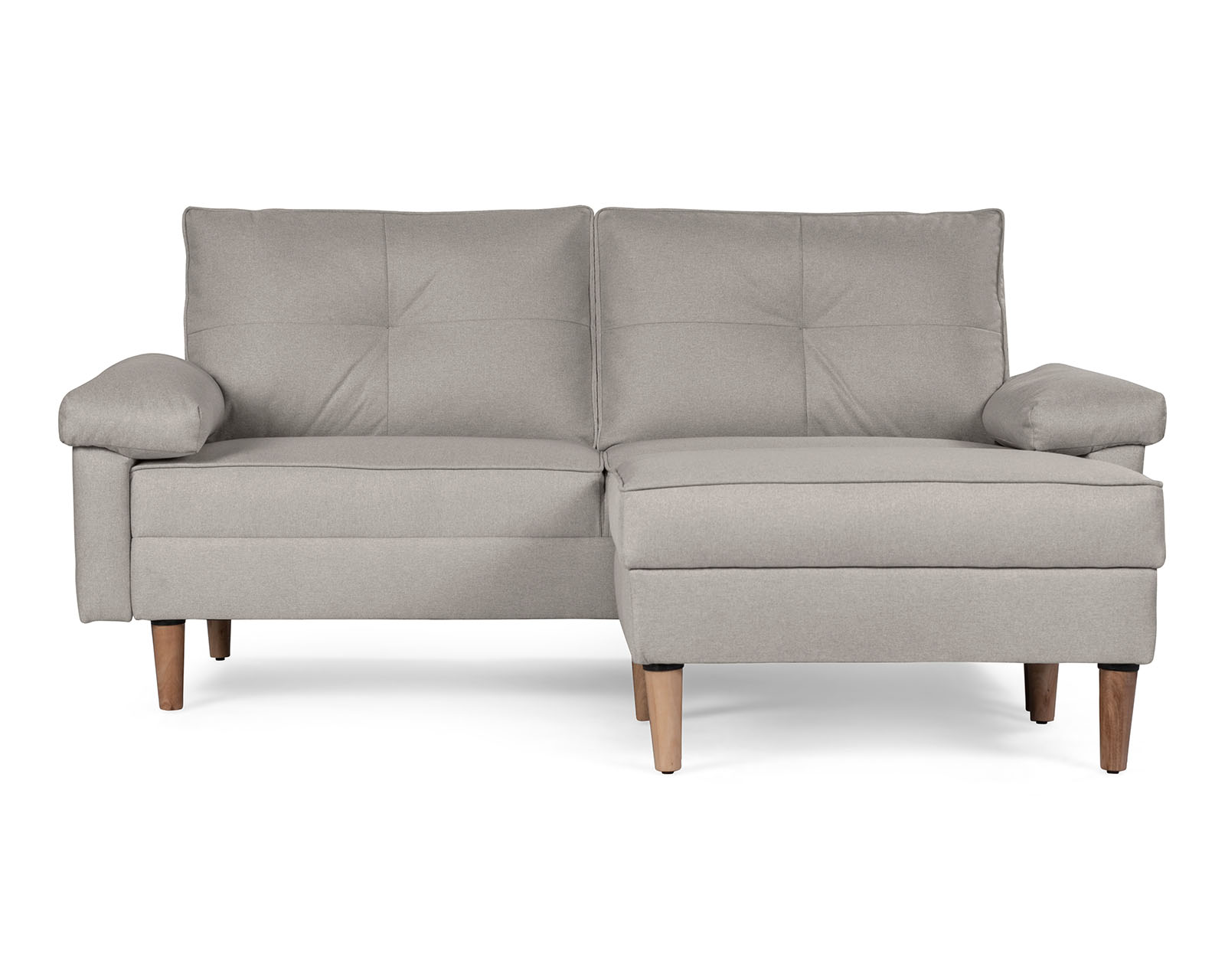 Foto 2 | Sala Modular Sofá Cama Reversible de Lino Gris Claro Modelo Cassanova Makora