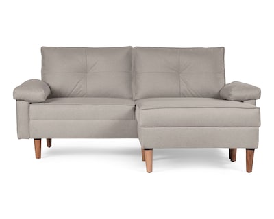 Foto 2 | Sala Modular Sofá Cama Reversible de Lino Gris Claro Modelo Cassanova Makora