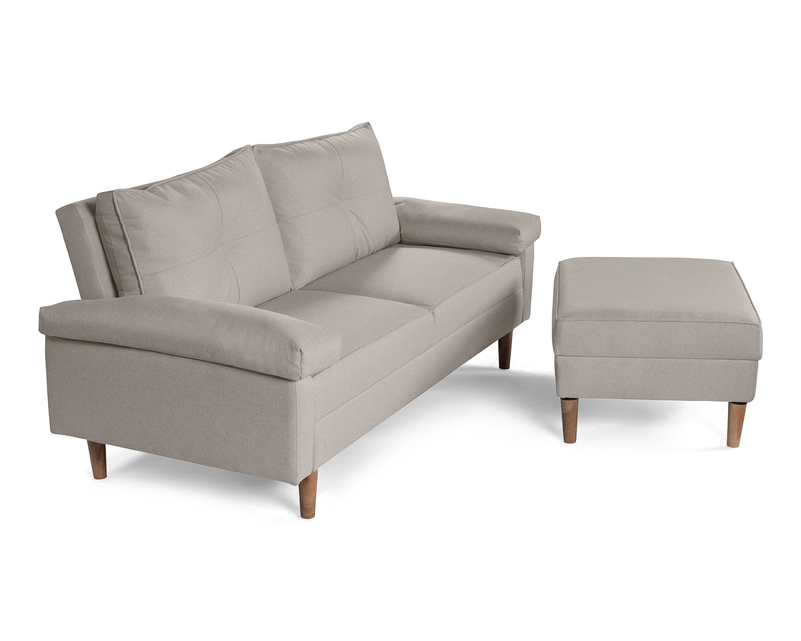 Foto 4 | Sala Modular Sofá Cama Reversible de Lino Gris Claro Modelo Cassanova Makora