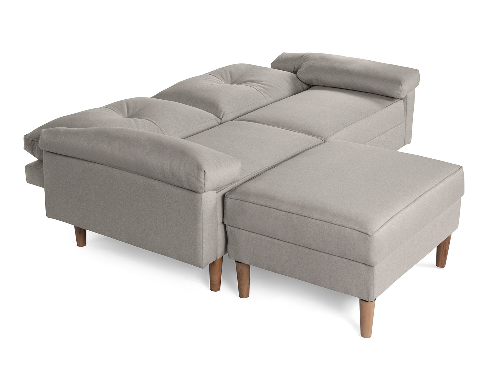 Foto 5 | Sala Modular Sofá Cama Reversible de Lino Gris Claro Modelo Cassanova Makora