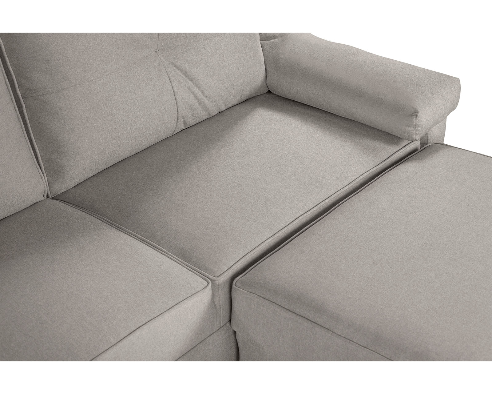 Foto 6 | Sala Modular Sofá Cama Reversible de Lino Gris Claro Modelo Cassanova Makora