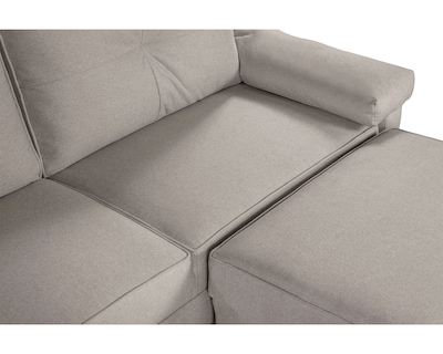 Foto 6 | Sala Modular Sofá Cama Reversible de Lino Gris Claro Modelo Cassanova Makora