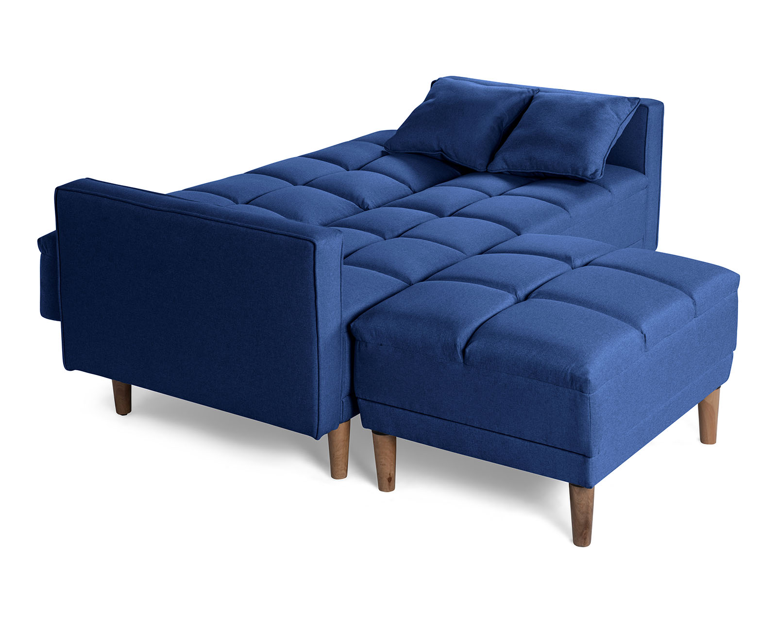 Foto 6 pulgar | Sala Modular Sofá Cama Reversible de Lino Azul Mykolo Makora
