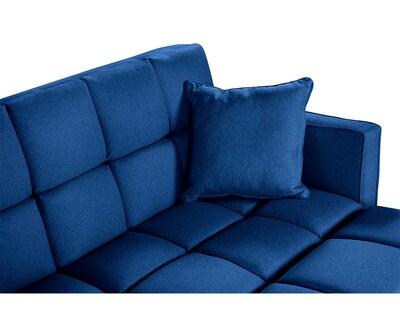 Foto 6 | Sala Modular Sofá Cama Reversible de Lino Azul Mykolo Makora