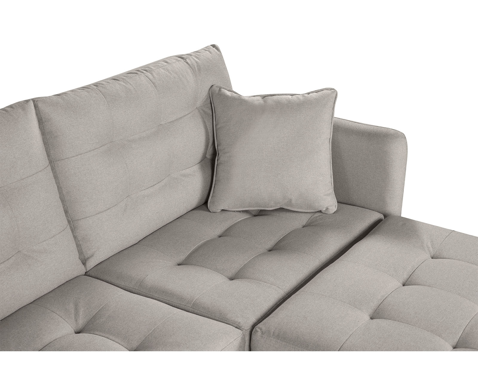 Foto 6 | Sala Modular Sofá Cama Reversible de Lino Gris Claro Modelo Cinnamon Makora