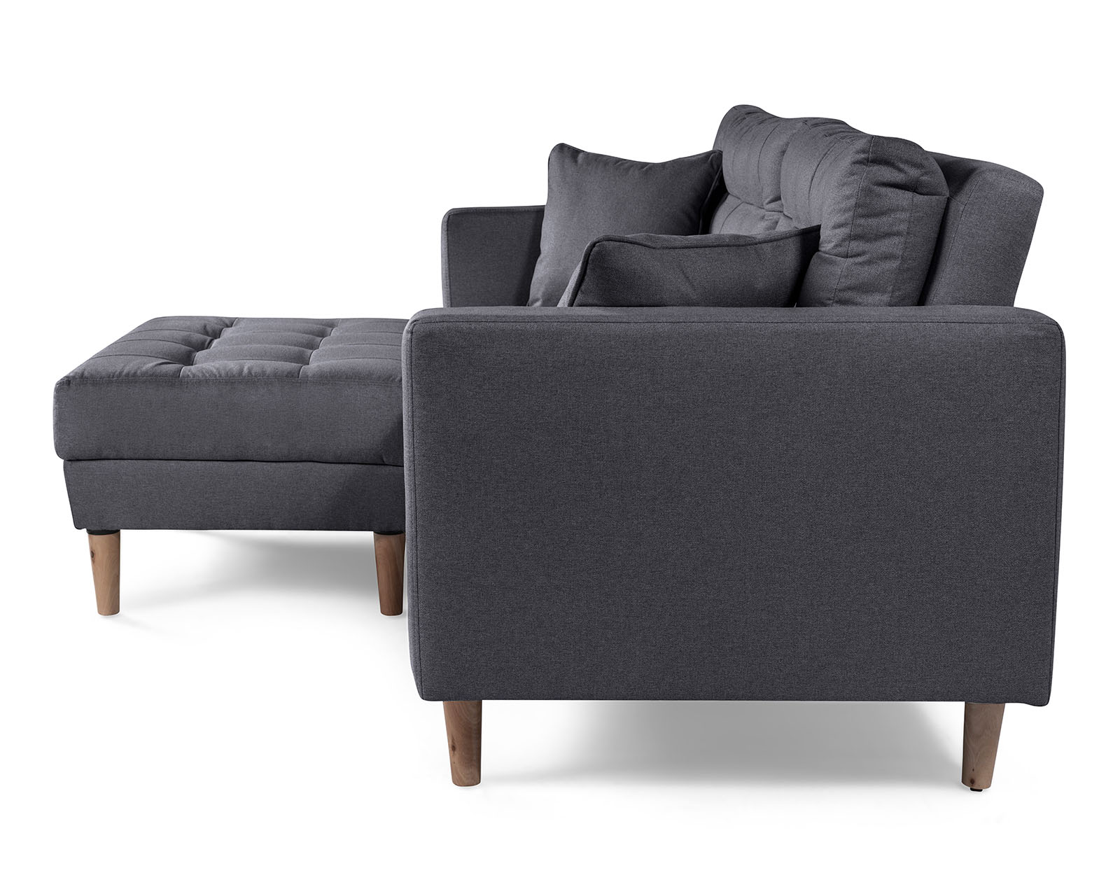 Foto 5 pulgar | Sala Modular Sofá Cama Reversible de Lino Gris Oxford Modelo Jerome