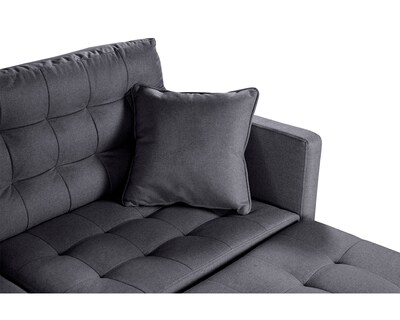 Foto 6 | Sala Modular Sofá Cama Reversible de Lino Gris Oxford Modelo Jerome