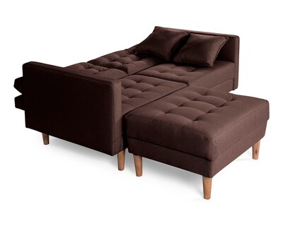Foto 5 | Sala Modular Sofá Cama Reversible de Lino Chocolate Modelo Jerome
