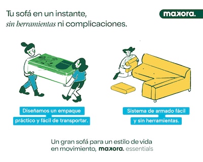Foto 8 | Sala Modular Sofá Cama Reversible de Lino Gris Oxford Modelo Cinnamon Makora