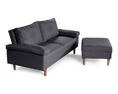 Foto 4 | Sala Modular Sofá Cama Reversible De Lino Gris Oxford Modelo Cassanova
