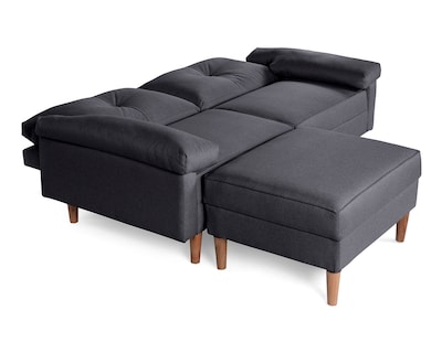 Foto 5 | Sala Modular Sofá Cama Reversible De Lino Gris Oxford Modelo Cassanova