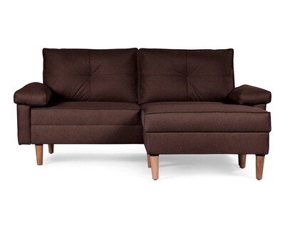 Foto 2 | Sala Modular Sofá Cama Reversible de Lino Chocolate Modelo Cassanova Makora