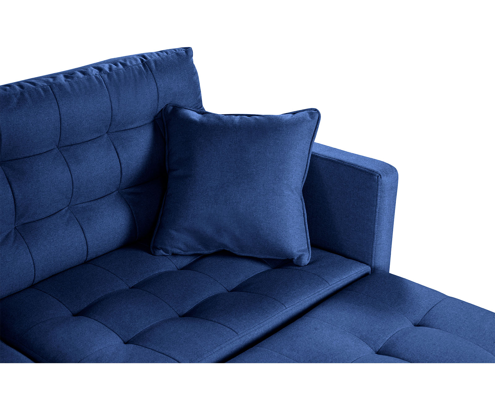 Foto 7 pulgar | Sala Modular Sofá Cama Reversible de Lino Azul Modelo Jerome