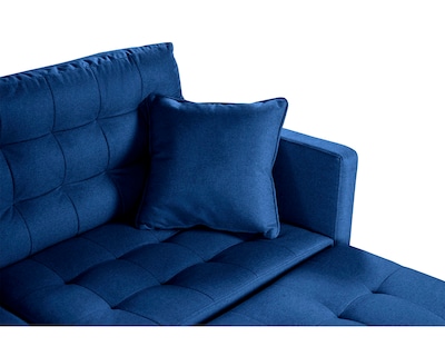 Foto 6 | Sala Modular Sofá Cama Reversible de Lino Azul Modelo Jerome