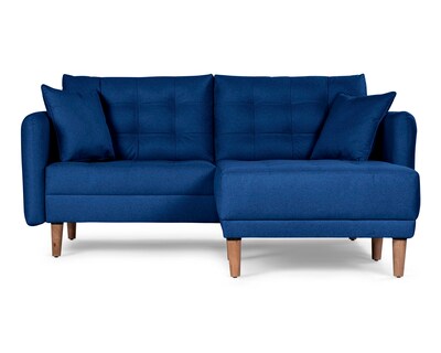 Foto 2 | Sala Modular Sofá Cama Reversible de Lino Azul Modelo Cinnamon Makora