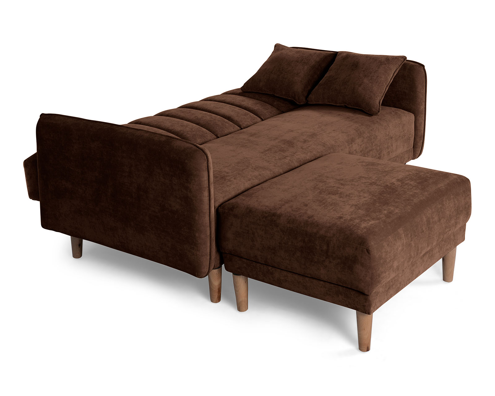 Foto 5 | Sala Modular Sofá Cama Reversible De Velvet Chocolate Modelo Avocata