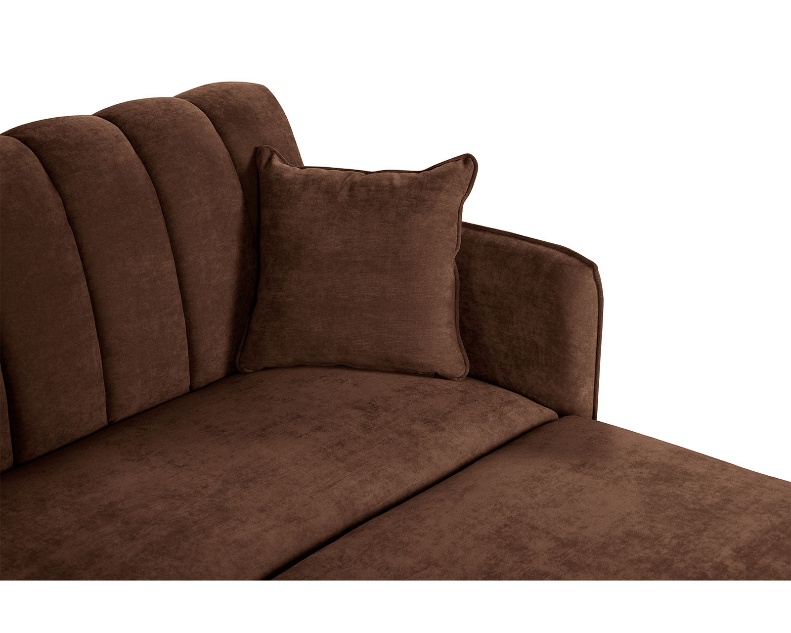 Foto 6 | Sala Modular Sofá Cama Reversible De Velvet Chocolate Modelo Avocata