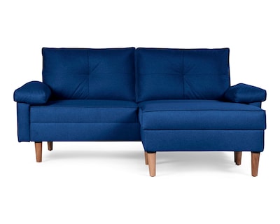 Foto 2 | Sala Modular Sofá Cama Reversible de Lino Azul Modelo Cassanova Makora