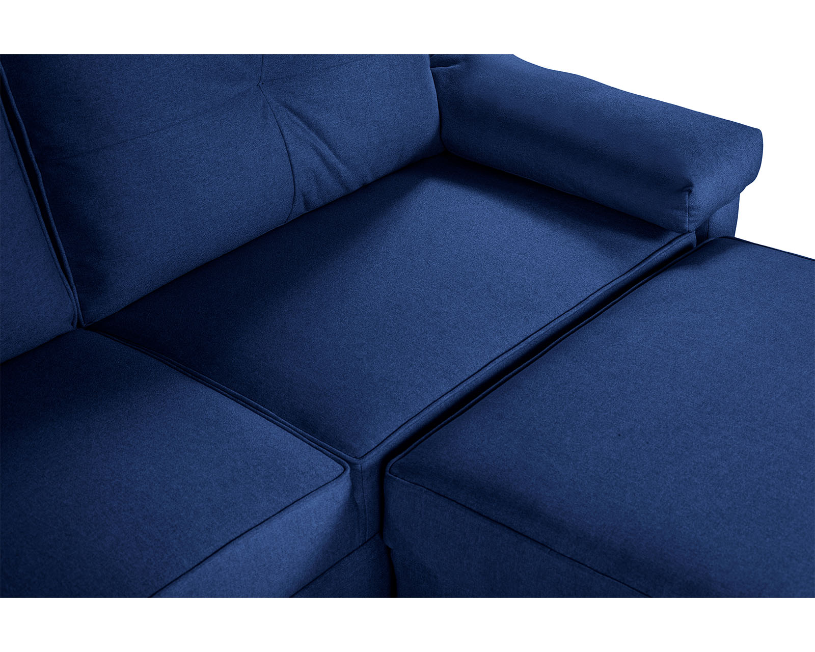 Foto 6 | Sala Modular Sofá Cama Reversible de Lino Azul Modelo Cassanova Makora