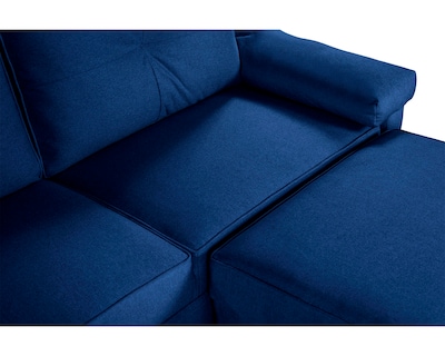 Foto 6 | Sala Modular Sofá Cama Reversible de Lino Azul Modelo Cassanova Makora