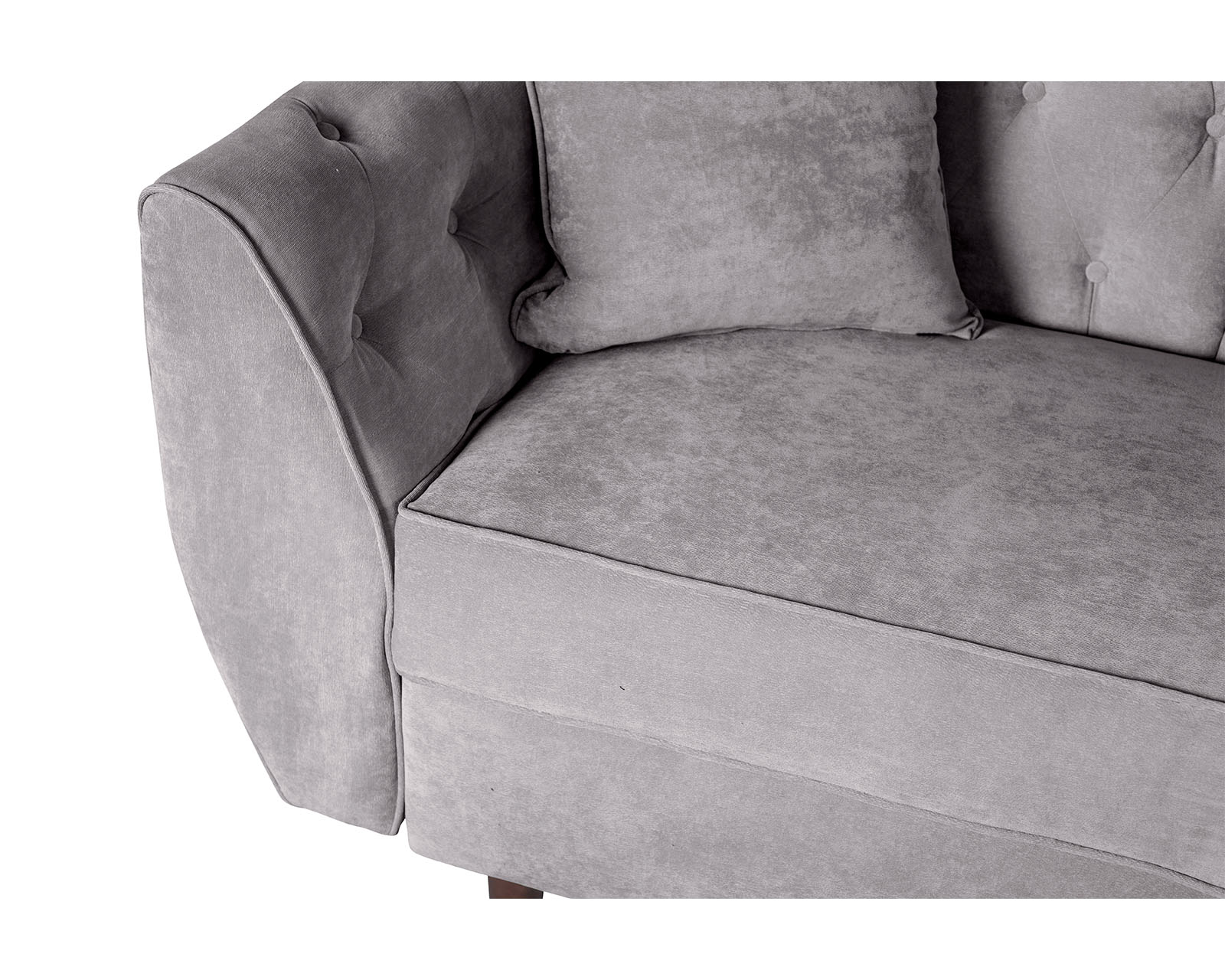 Foto 6 | Sala de Velvet Gris Claro Makora Clooney