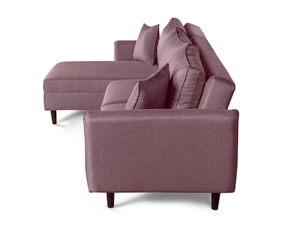 Foto 4 | Sala Modular Sofá Cama Reversible De Lino Palo De Rosa Beehive Memory Foam Modelo Analia