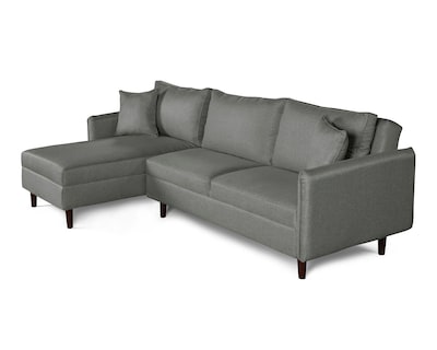 Foto 2 | Sala Modular Sofá Cama Reversible De Lino Gris Claro Beehive Memory Foam Modelo Analia