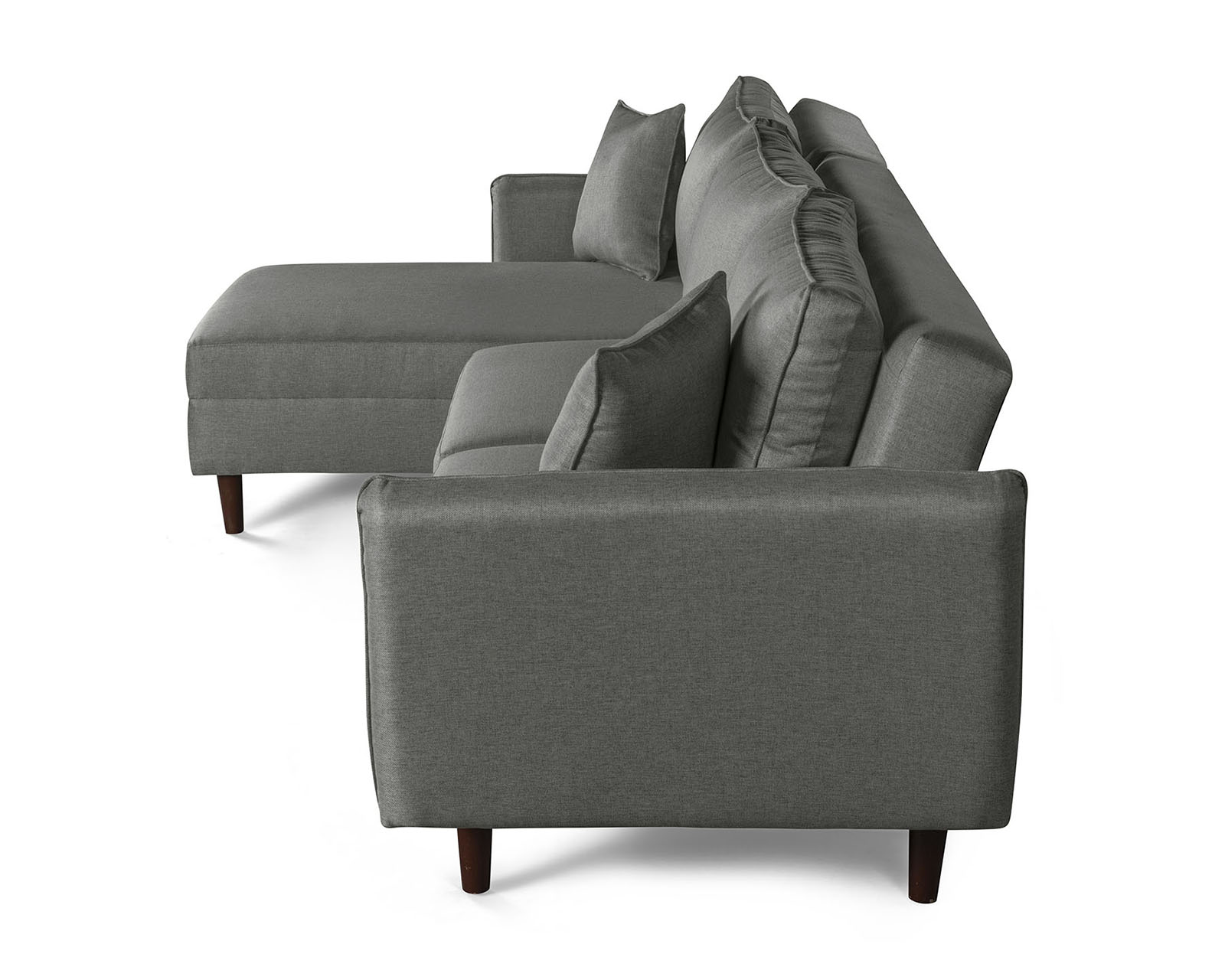 Foto 3 | Sala Modular Sofá Cama Reversible De Lino Gris Claro Beehive Memory Foam Modelo Analia