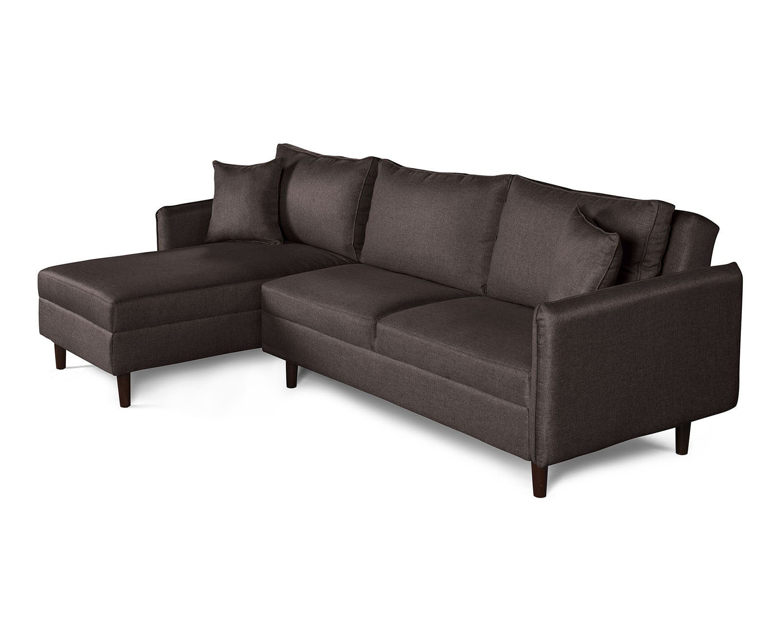 Foto 5 pulgar | Sala Modular Sofá Cama Reversible De Lino Chocolate Con Beehive Modelo Analia
